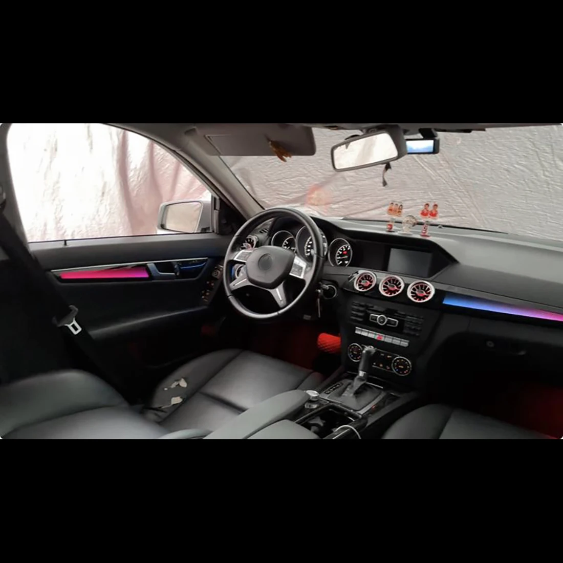 Ambient Light Kit For Mercedes-Benz C-Class W204 2010-2014 Interior LED 64 Color Symphony Dynamic Atmosphere Lamp APP Control