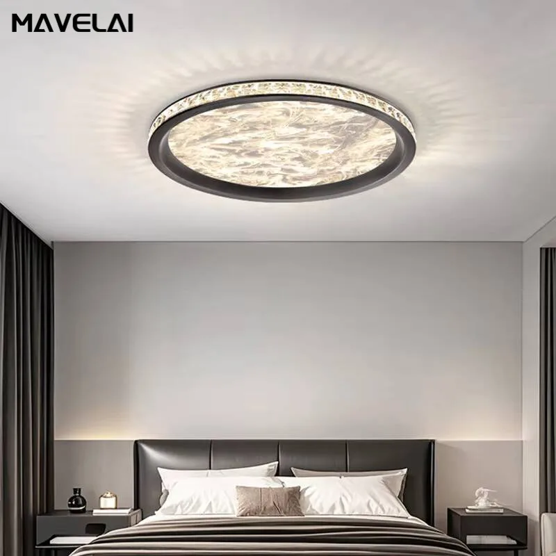 Led Bedroom Chandelier Modern Simple Round Cloud Ultra-thin Children's Room Ceiling Light Home Interior Decoration Lighting Lamp