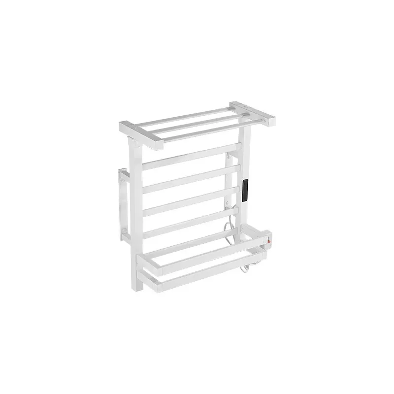 Electric swing white bathroom electric heated towel rail hot towel warmer radiator designer wall-mounted electric towel rack