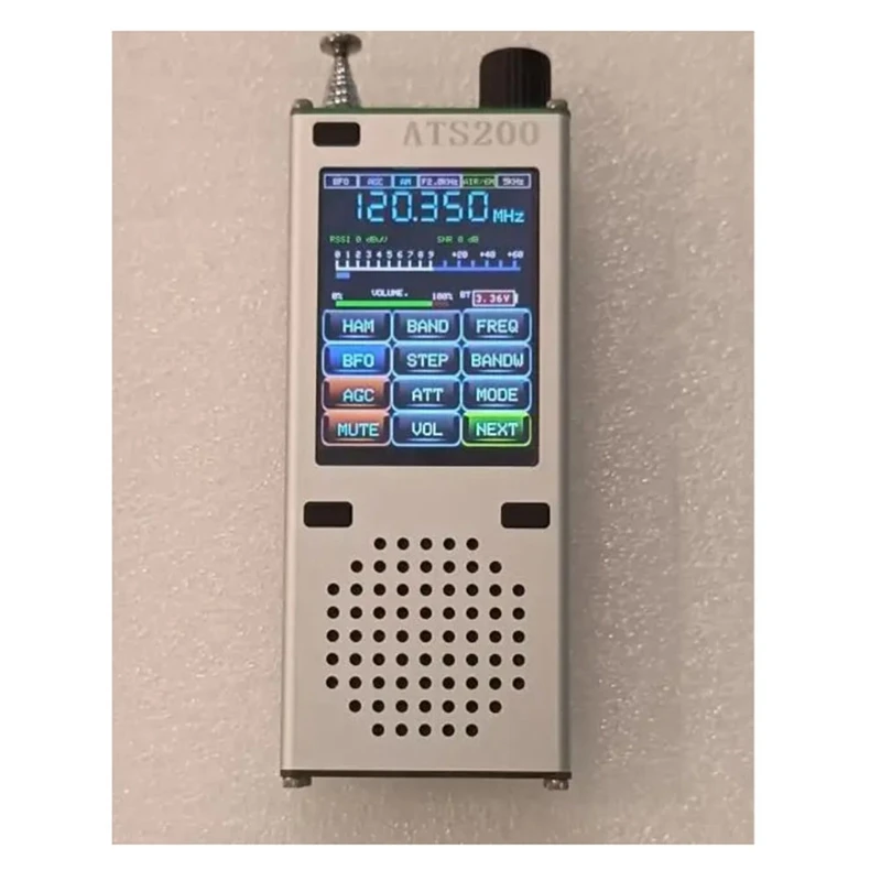 New ATS200 Aviation Band Radio FM SI4732+ESP32+Bluetooth+2.4 Inch Touch Display FM, AM, LSB, USB Multimode Reception Easy To Use