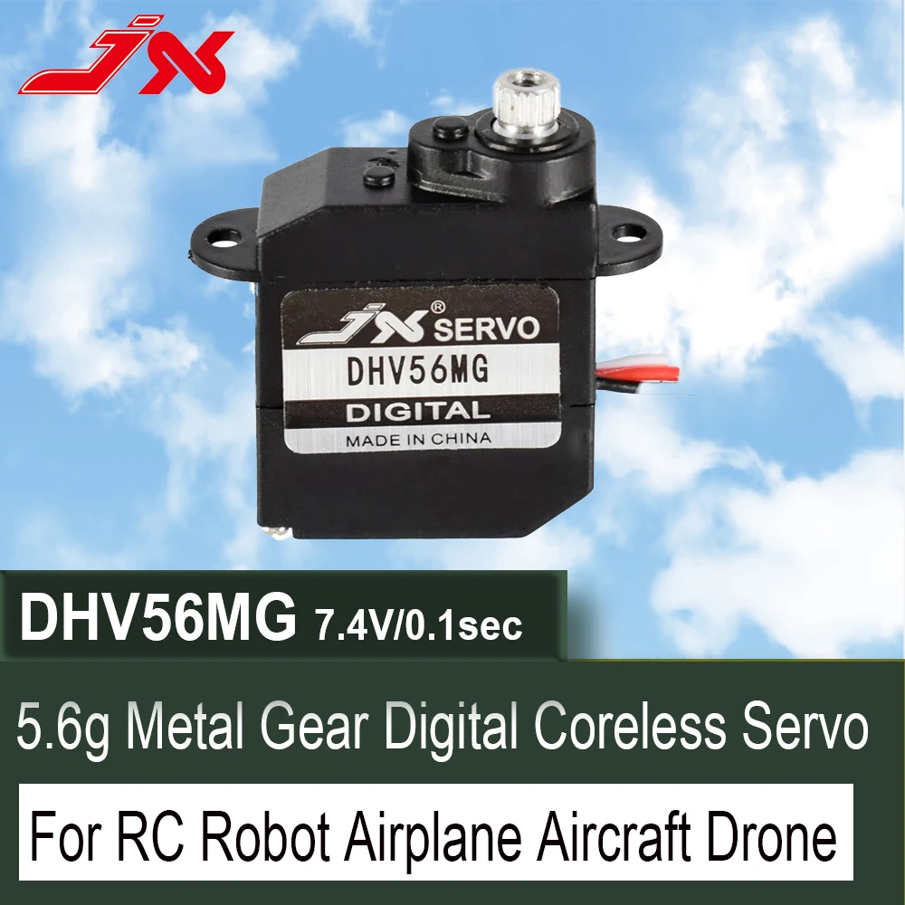 JX Servo PDI-D56MG/DHV56MG 5.6g Metal Gear Digital Coreless Servo for Fixed Wing Helicopter RC Models