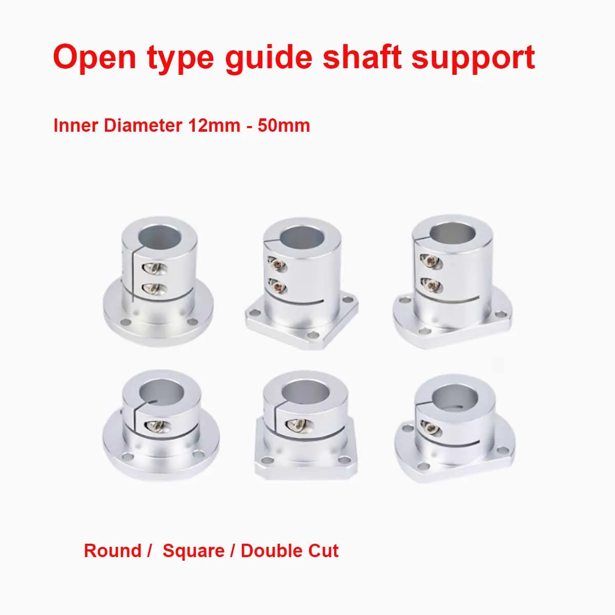 Guide Shaft Support Flange Opening Bearing Optical Axis Support Fixed Seat