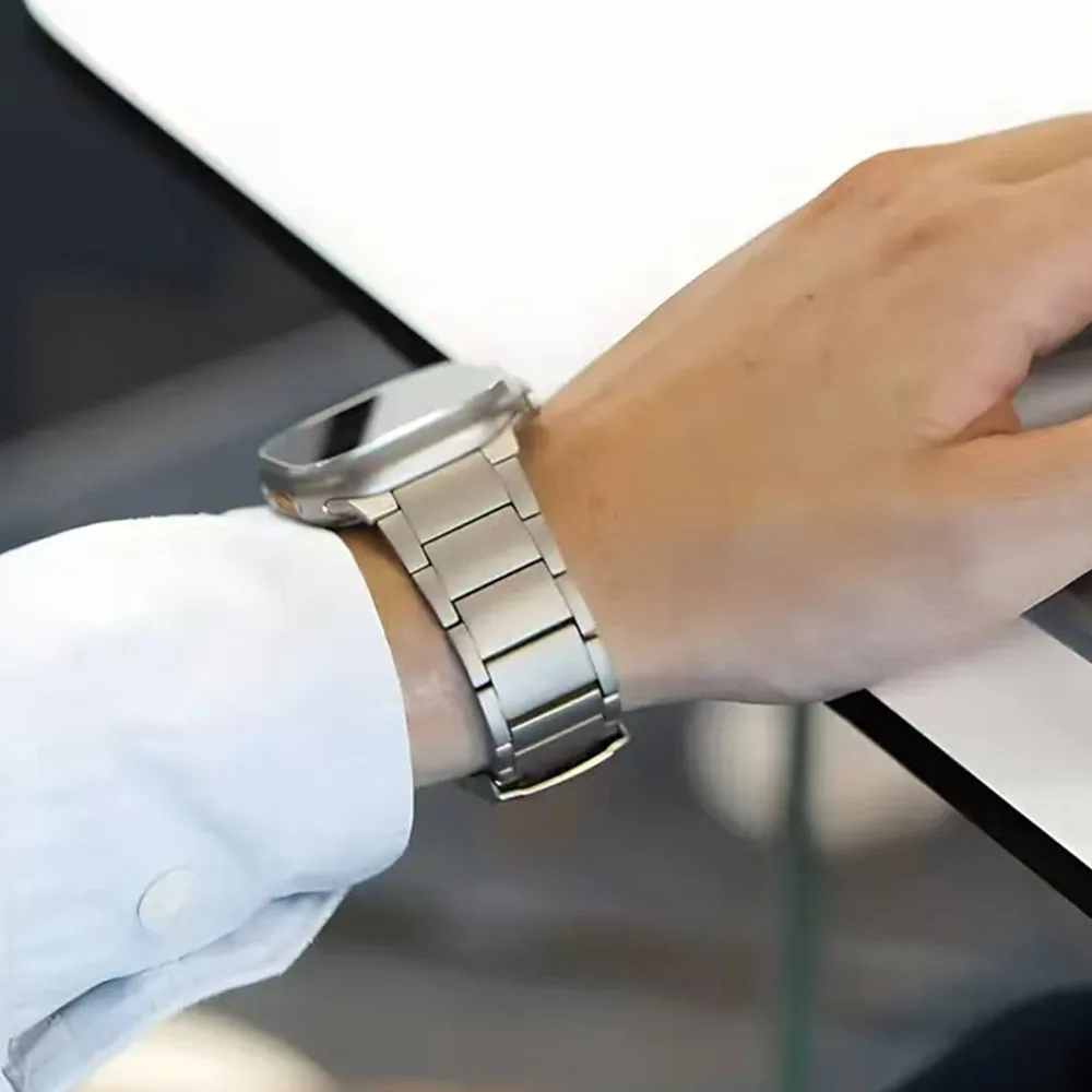 

Роскошный титановый ремешок для Apple Watch Ultra 3/2/1 49 мм серии 11 10 9 8 7 6, деловой мужской ремешок для iWatch 46 мм 45 мм 44 мм Correa