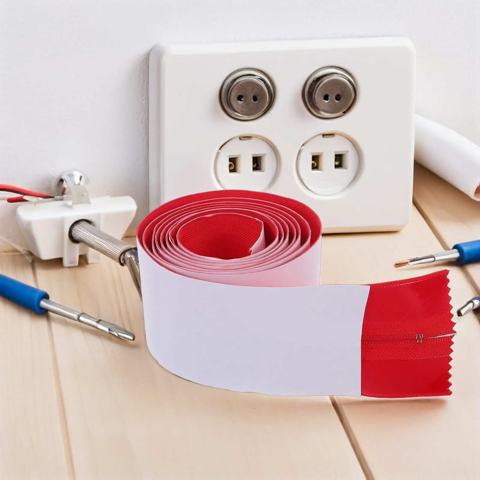 

1 шт. многоразовая пылезащитная дверная шторка на молнии, самоклеящаяся, сверхпрочная пластиковая уплотнительная лента для домашнего и промышленного использования