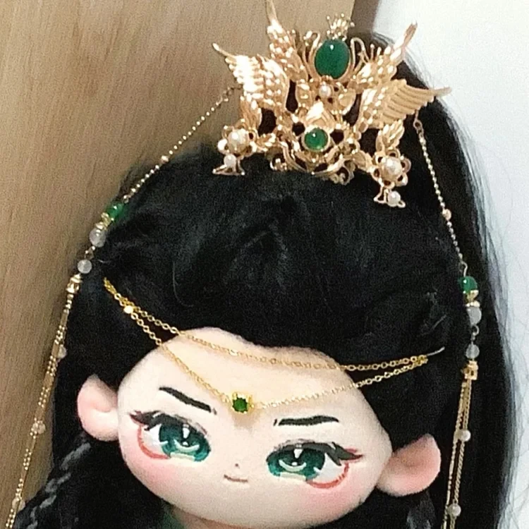 Giù la fine della luna Luo Yunxi 20 cm vestiti per le bambole capelli antichi corona abbigliamento vestito bambola di pezza anime giocattolo per bambini cosplay Gif