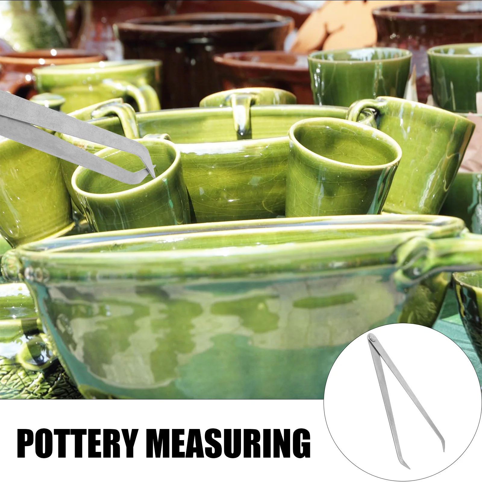 

Inside Caliper for Pottery Measuring Tool High Accuracy Sculpture Gauge Sturdy Material Portable Convenient Storage