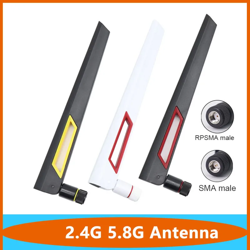 2.4G 5.8G WiFi Router External Antenna 12dbi High Gain Dual Band Amplifer WLAN Signal Booster RP-SMA for AC88U/68U