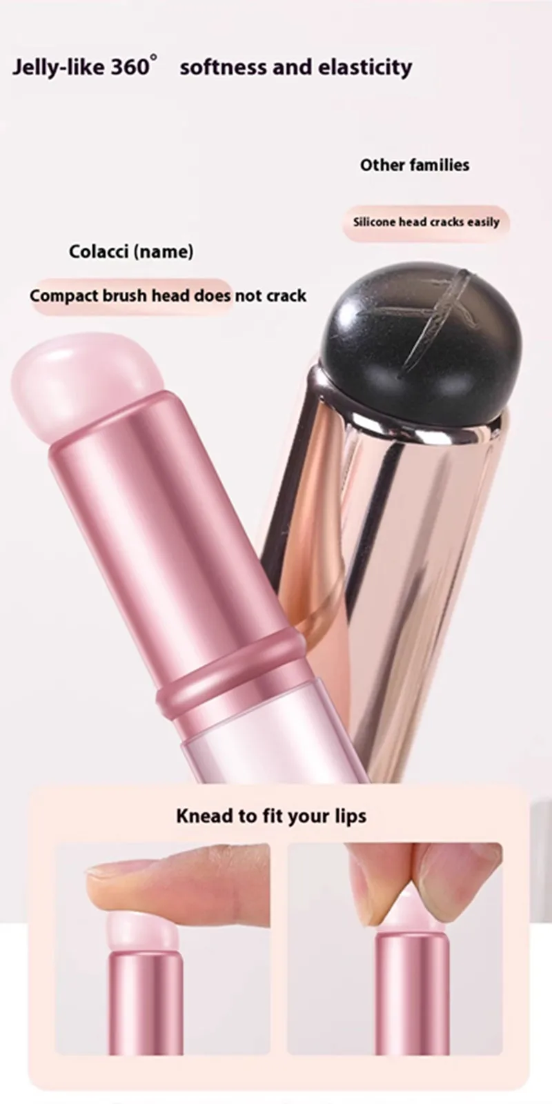 Colorkey لينة سيليكون الشفاه فرشاة هلام ماكياج خلاط كريم السائل ماكياج قضيب أدوات ماكياج الكنتوري مزج أداة #5