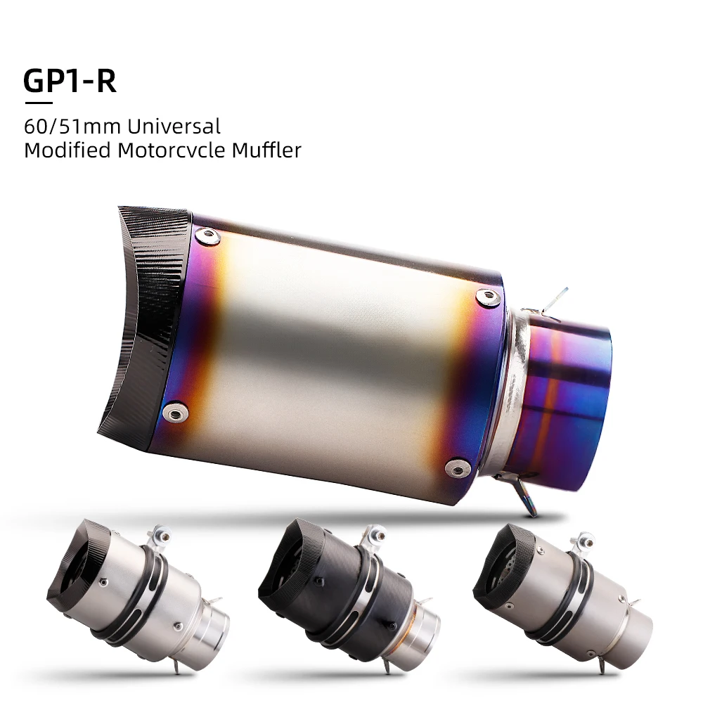

60MM intake universal muffler pipe exhaust pipe racing A13 has multiple styles to choose from for the tail sect