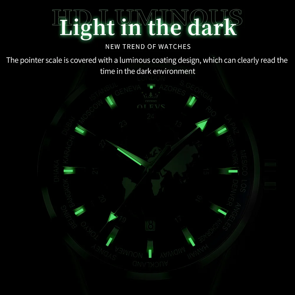 OPK Brand Watch Fashion Waterproof Night Glow Men\'s Quartz Watch 9926