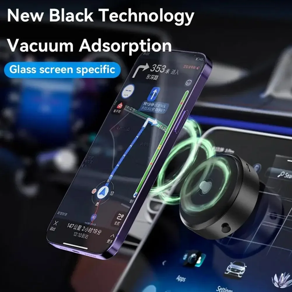 Intelligent Car Phone Holder Magnetic Technology Universal Mount Mobile Stand Adsorption Bracket Vacuum Adsorption Stable