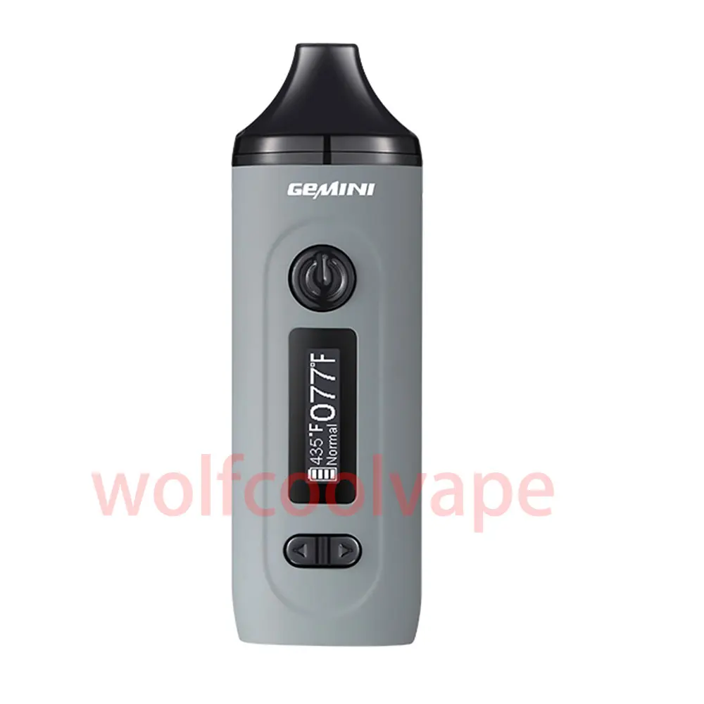 Vaporizador de hierbas secas Gemini, Kit de Inicio de hierbas, batería de Control de temperatura, pantalla OLED, 2200mah, cigarrillos electrónicos,