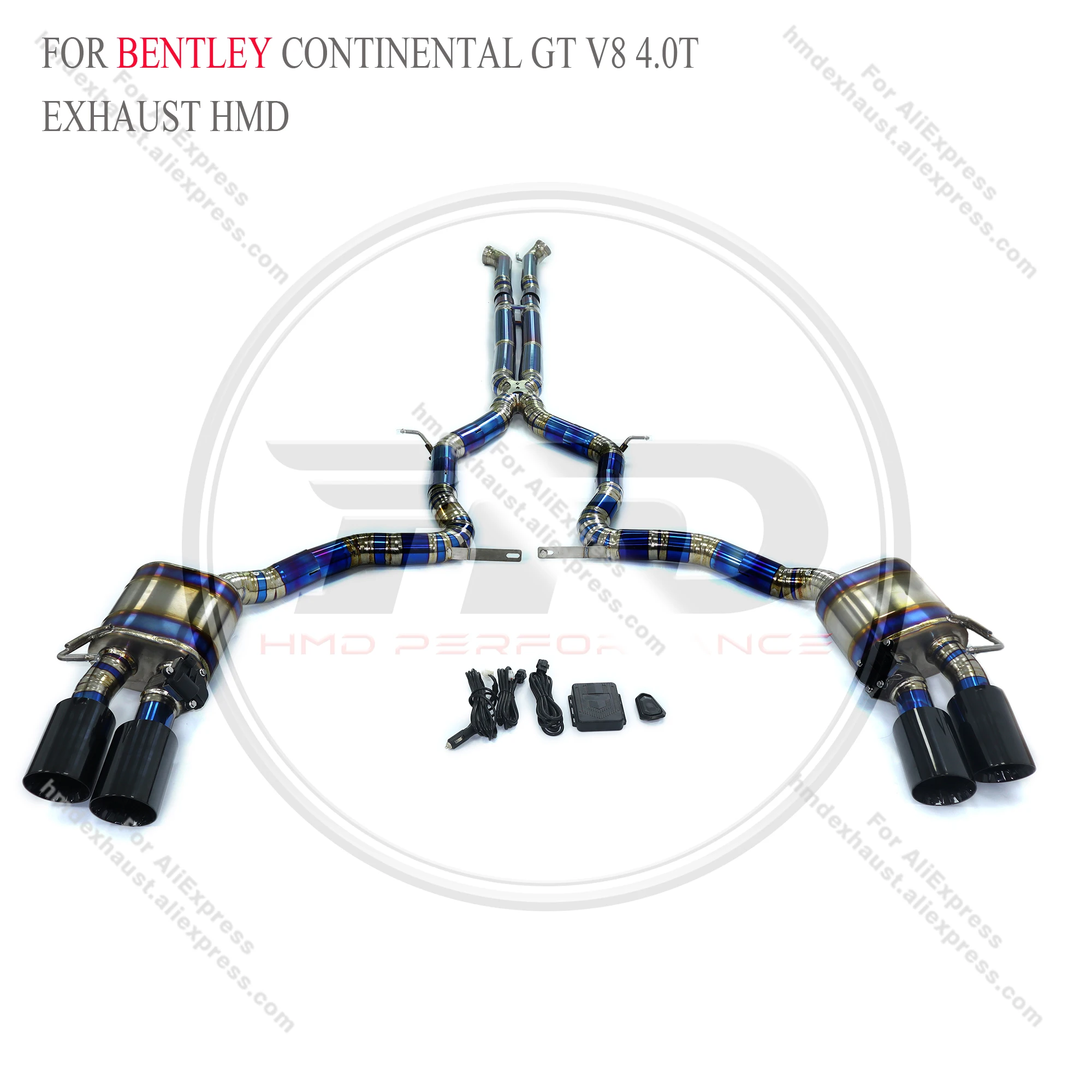 

Titanium Catback Exhaust System for Bentley Continental GT V8 4.0T 2022+ with Valve HMD Performance Quality Certified