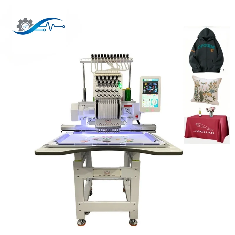 Commercial Embroidery Machine with Multiple Functions and 9 Languages, Computer-controlled Hat Flat Sequin Embroidery
