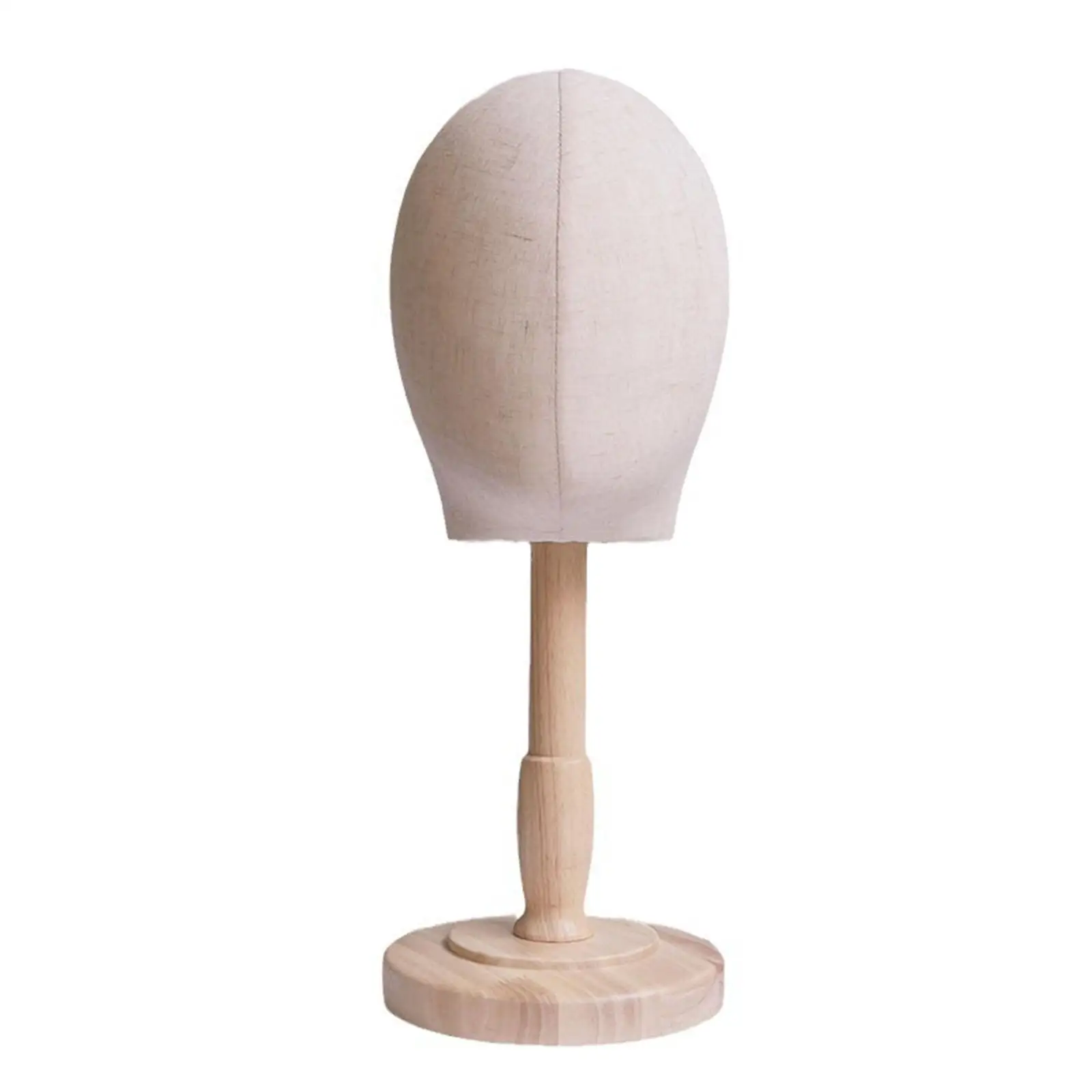 

Manikin Head Wig Hat Display Holder Portable Tabletop Fashion Caps Storage Rack with Wood Base for Home Salon Styling Drying