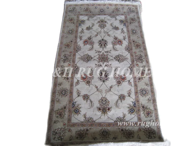 

Free shipping 3'X5' 160 Line Persian carpet, Hand knotted persian rug, wool and silk