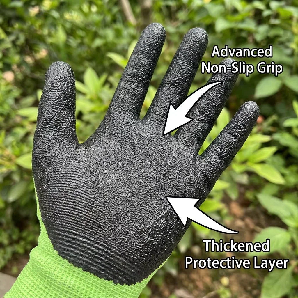 Anti-Stab and Stab Gardening Gloves, Thickened Latex, Anti-Slip and Wear-Resistant, Planting Vegetables Without Hurting Hands