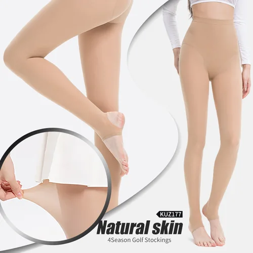 PGM 여성용 골프 아이스 실크 자외선 차단 양말, 흔적 없는 레깅스 바텀 팬츠 실크 스타킹, KUZ177 