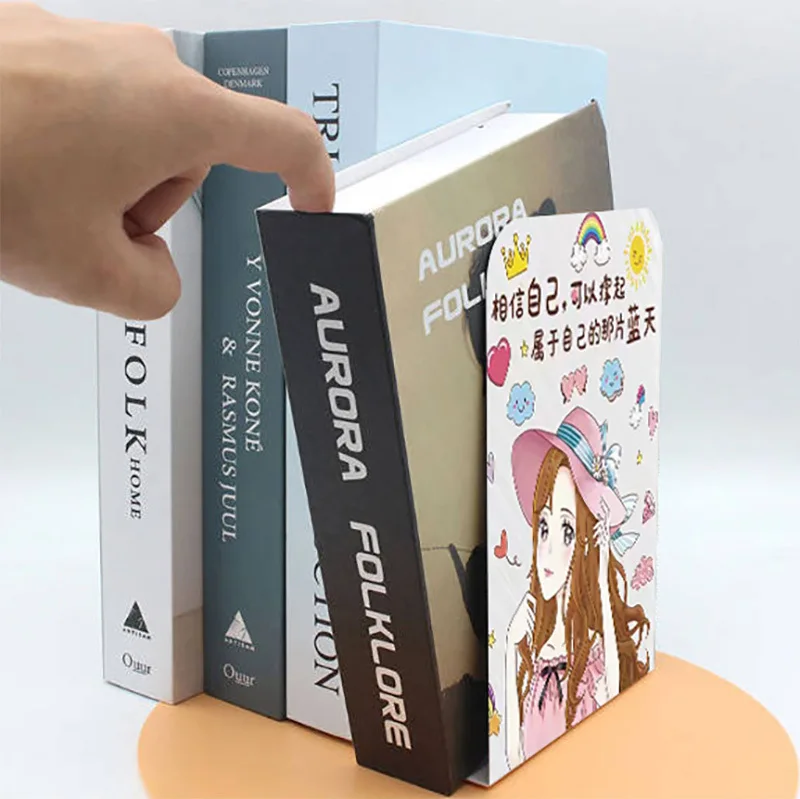 Imagem -04 - Bonito Cartoon Metal Bookstand para Menina Macaron Cor Anti Slip Livro Encosto Trendy Livraria Acessórios Prateleira Kawaii