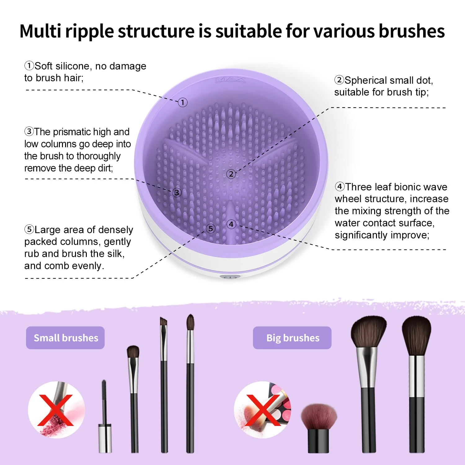 Portable Beauty Brush Cleaner - Automatic Personal Care Tool for Beauty Enthusiasts - Travel-friendly and Easy-to-use - Convenie