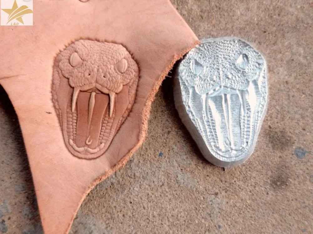 

Инструмент для тиснения кожи 3D-штампом «Голова змеи», штамп для вырезания из алюминиевого сплава, металлические формы для тиснения, инструмент для штамповки кожи