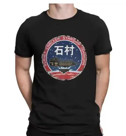 Men Ishimura Planet Cracker Badge T Shirt Dead Space Horror Game 100% Cotton Clothing Funny Short Sleeve  oversized t shirt