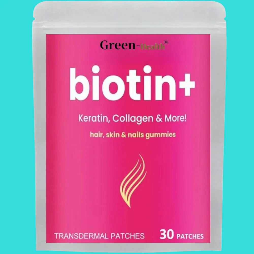 Biotin Complex Transdermal Patches For Women & Men Healthy Hair, Radiant Skin - 30 Patches One Month Supply