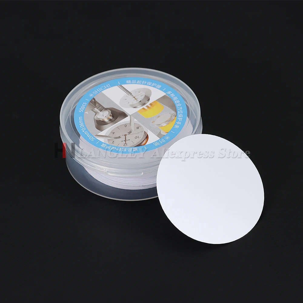 50mm Plastic Watch Dial Protecting Watch Dial and Hand Remover Case Back Pad Protector Watch Repair Tool for Watchmaker 50PCS