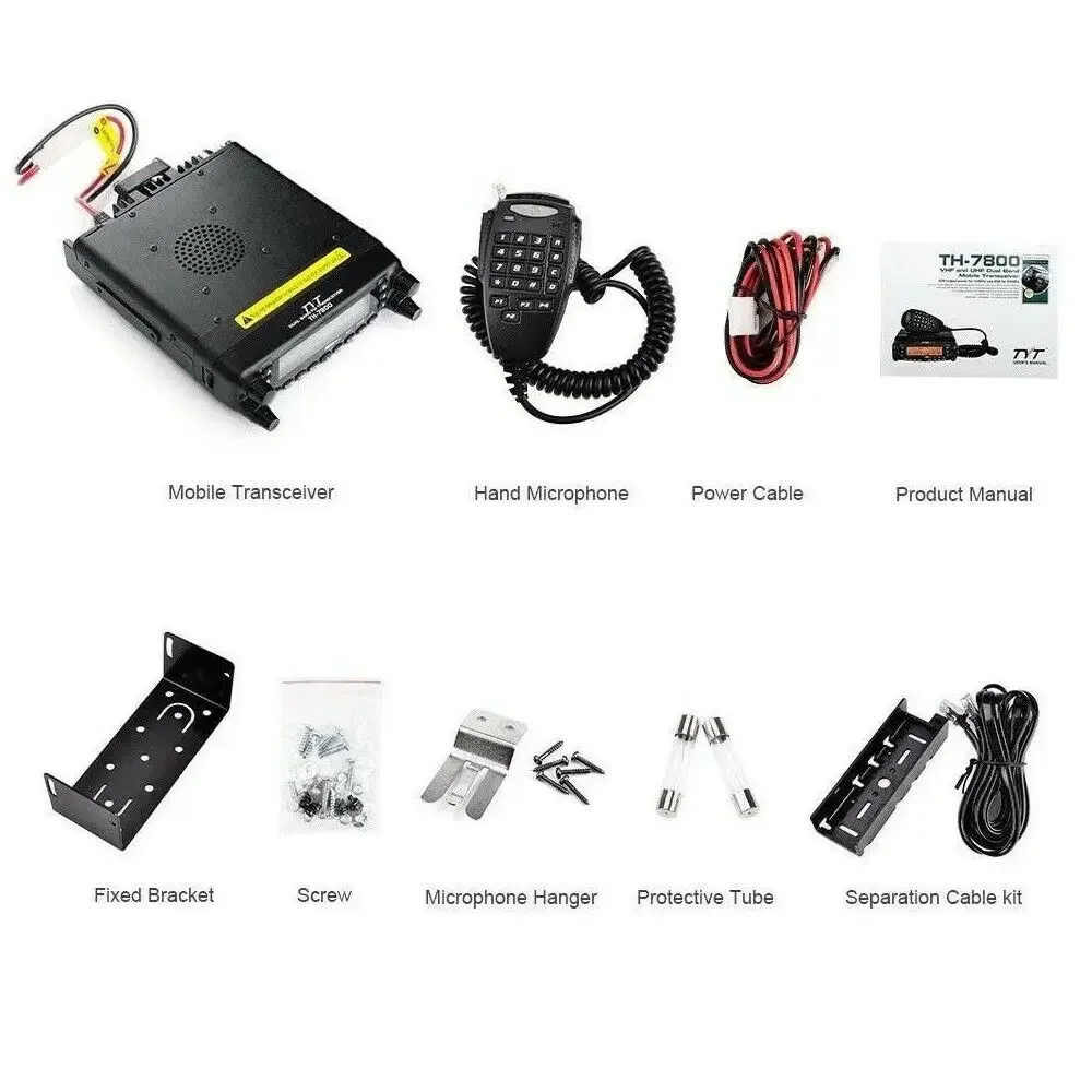 TYT TH7800 Mobile Radio 50W Dual Bands Panel Separation Detachable Display Repeater Driving Search Car FM Wireless Communication