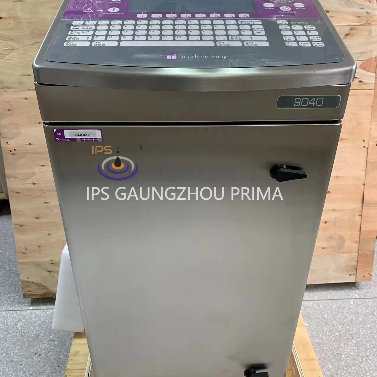 เครื่องพิมพ์อิงค์เจ็ทต่อเนื่อง CIJ รุ่น A36328 Markem-Imaje-9040 1.1G 70 ไมครอน สำหรับพิมพ์รหัสบนผลิตภัณฑ์อุตสาหกรรมแบบออนไลน์
