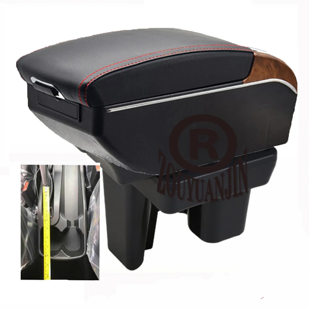 For Toyota Hilux Revo Armrest Box Retrofit Parts Center Console Special Storage Space Car Elbow Rest with USB