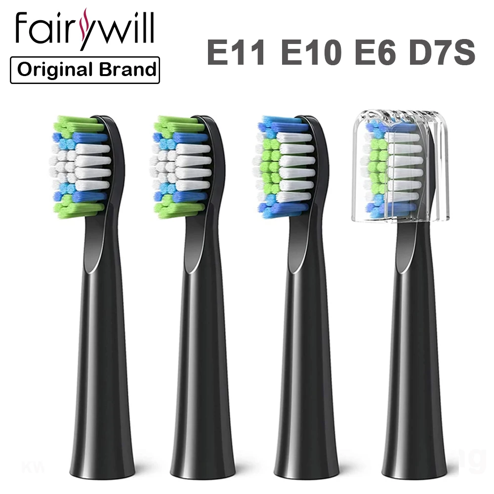 Fairywill Sonic Electric Toothbrushes Interdental Brush Replacement Heads Toothbrush Heads Sets Heads for E11 E10 E6 D7S