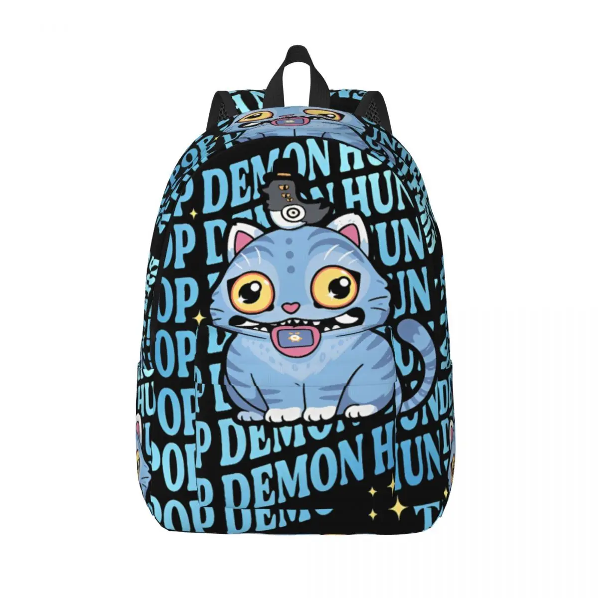 

Blue Tiger Derpy Casual Backpack with Pocket High School Work KPop Demon Hunters Daypack for Men Women College Shoulder Bag