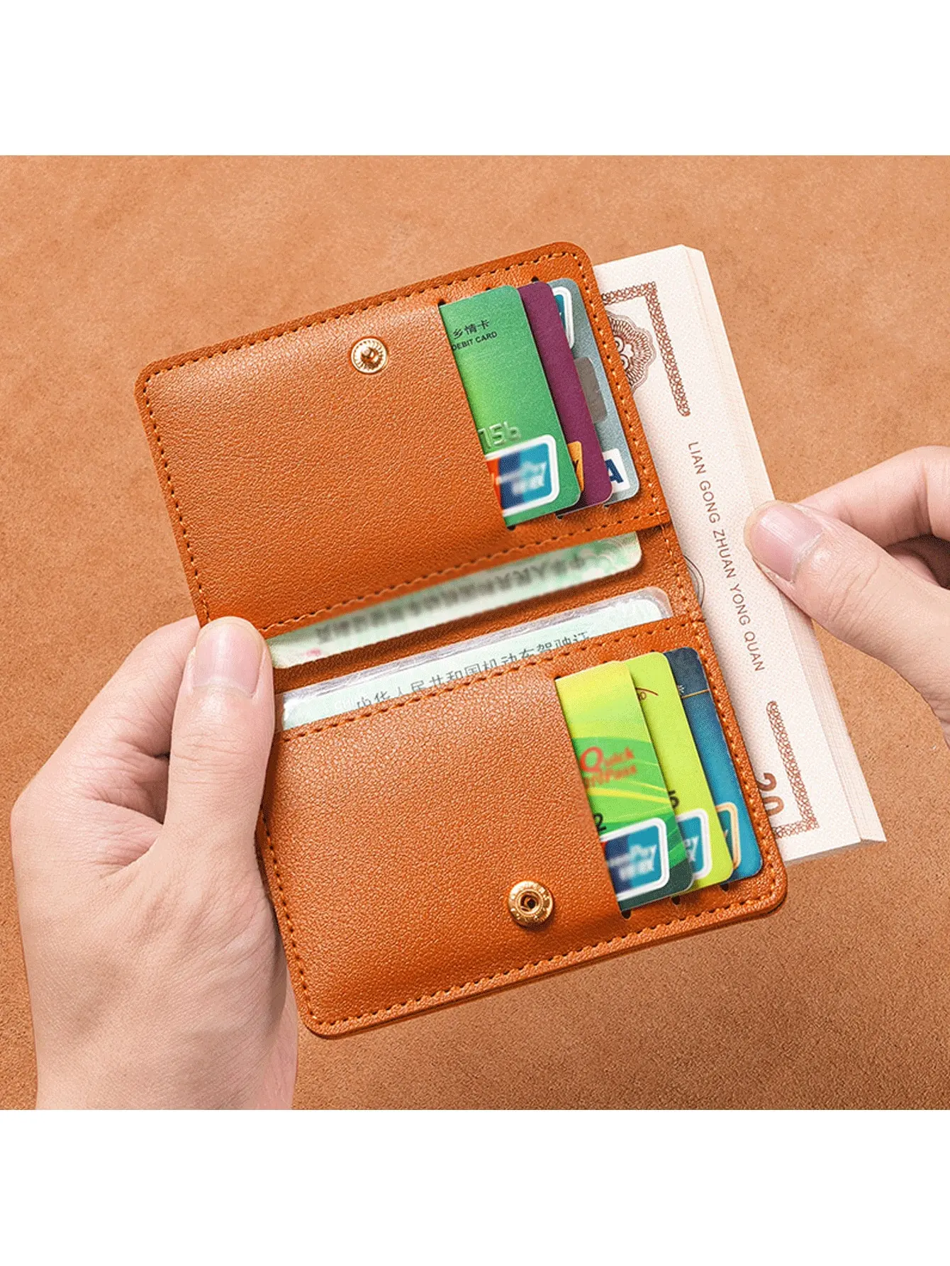 

2024 New Wallet Simple Folding Buckle Small Wallet Driver's License Card Bag Male Student Soft Wallet Christmas Gifts Gift Thank