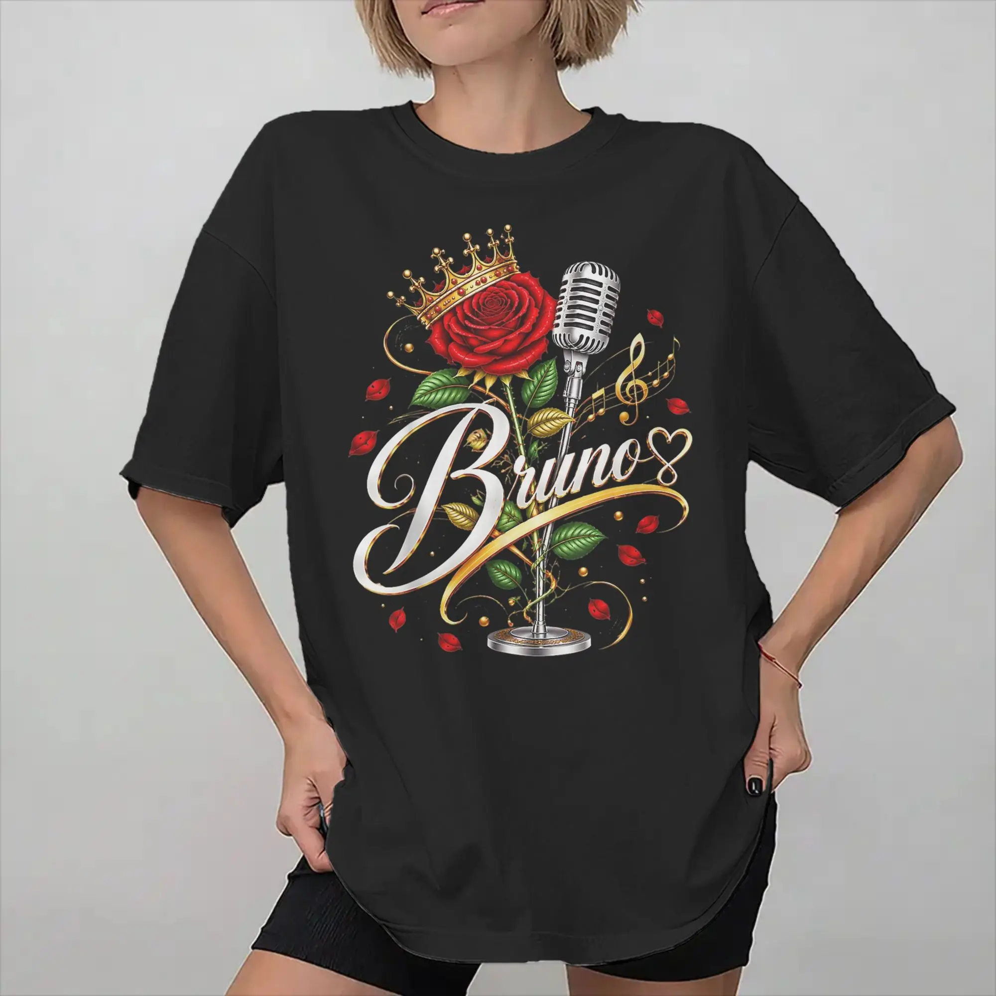 Men Women Fashion Bruno Mars Romantic Tour 2026  Tee T Shirt 100% Cotton  T-shirts Clothing