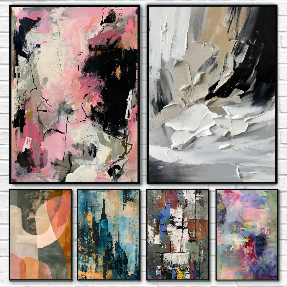 

Abstract Art Muted Colors Poster Paper Print Home Bedroom Entrance Bar Cafe Art Painting Decoration