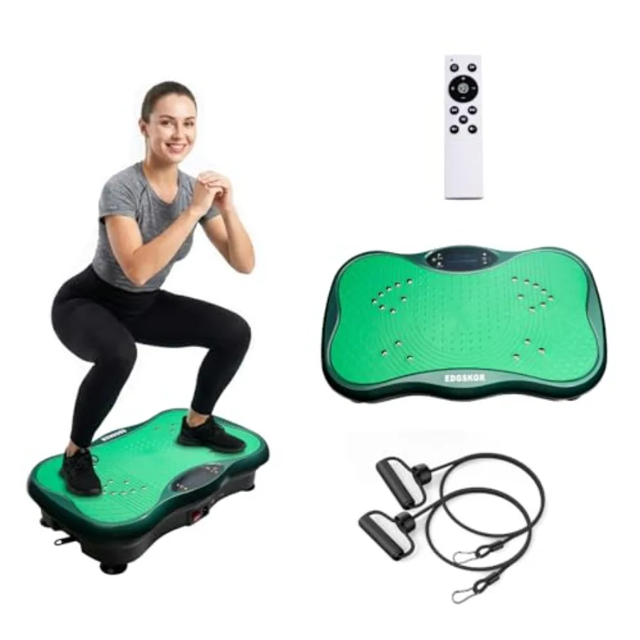 

Vibration Plate Exercise Machine for Whole Body Workout, Professional Vibrating Plate with 330lbs Capacity, 5 Preset Programs a