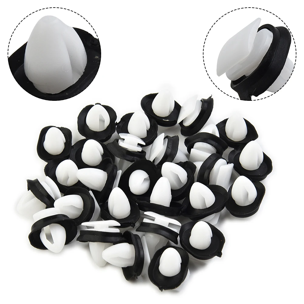 50Pcs For Fiat For Ducato 71728806 Exterior Side Molding Massage Lower Door Trim Clips Practical Durable Auto Accessories