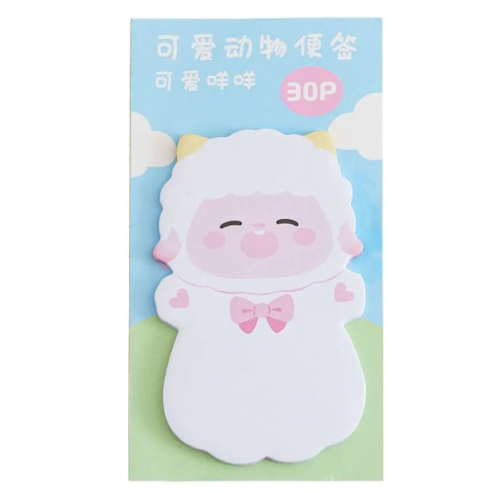 북마크 만화 곰 동물 메모 패드 양 개 스티커 메모 Ins 게시 메시지 종이 사무실