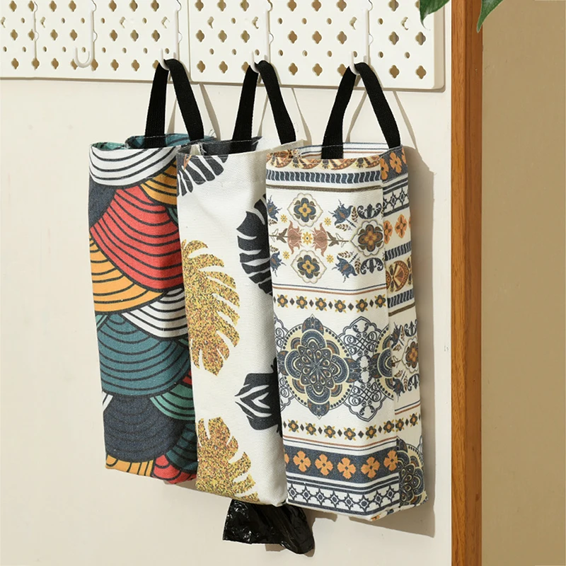 Hanging Storage Garbage Bags Garbage Organizer Plastic Bags Holder Organizing Hanging Kitchen Garbage Collection Storage Supply