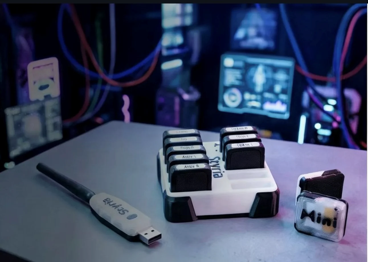 

Комплект трекеров Styria MINI для VRChat - отслеживание движения в VR с 6 степенями свободы, более 40 часов автономной работы, без дрифта, Plug & Play