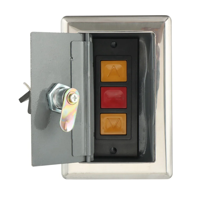-A96Z 2X Garage Door Opener, Electric Door Roll Switch Lock Box, Surface Mounted Concealed Button Switch A
