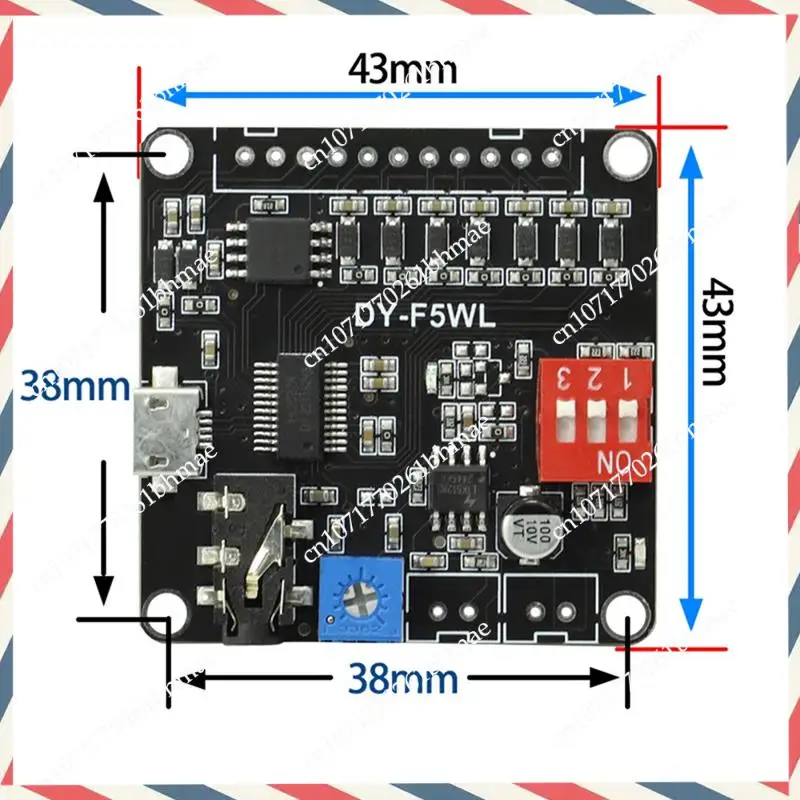-A21Z DY-F5WL 5W Sprachwiedergabemodul, das Micro-SD-Karte MP3-Musikplayer für Arduino unterstützt