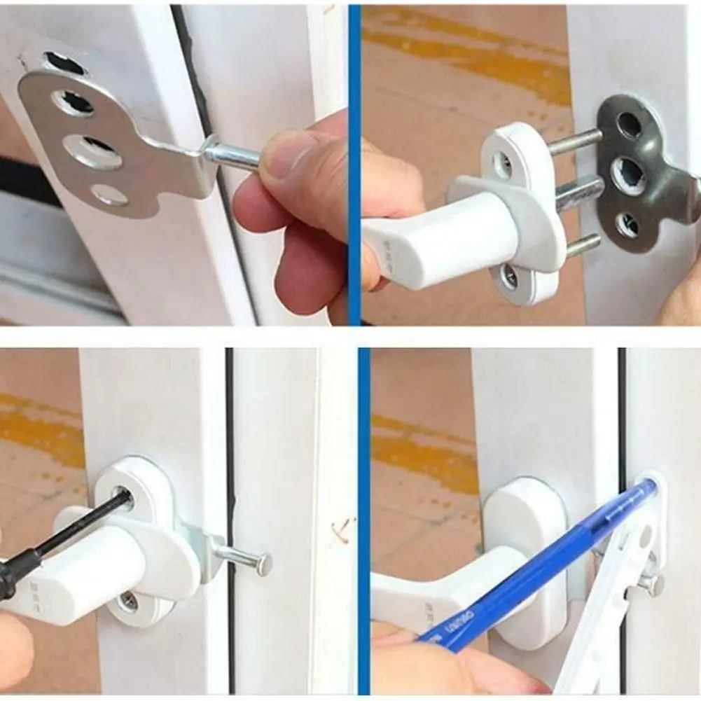 Janela Limiter Trava para Porta e Janelas, Proteção de Segurança Infantil, Casement Vento Brace Sash Lock, Rolha de posição, Home Security