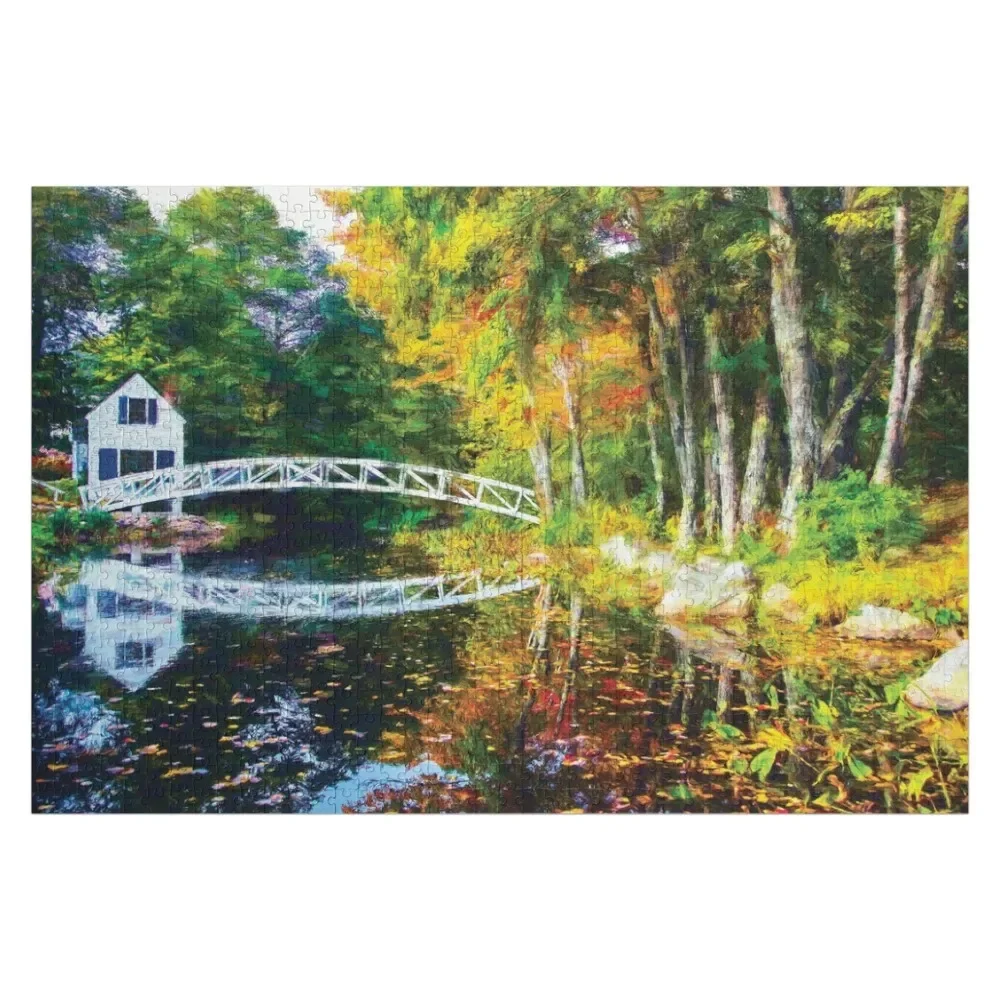 

Bridge Reflection in Acadia Painting Jigsaw Puzzle Children Diorama Accessories Puzzle