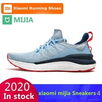 Original Xiaomi Mijia Sneakers 4 Men's Outdoor Sports  Uni-moulding 4D Fishbone Lock System Knitting Upper Men Running Shoes