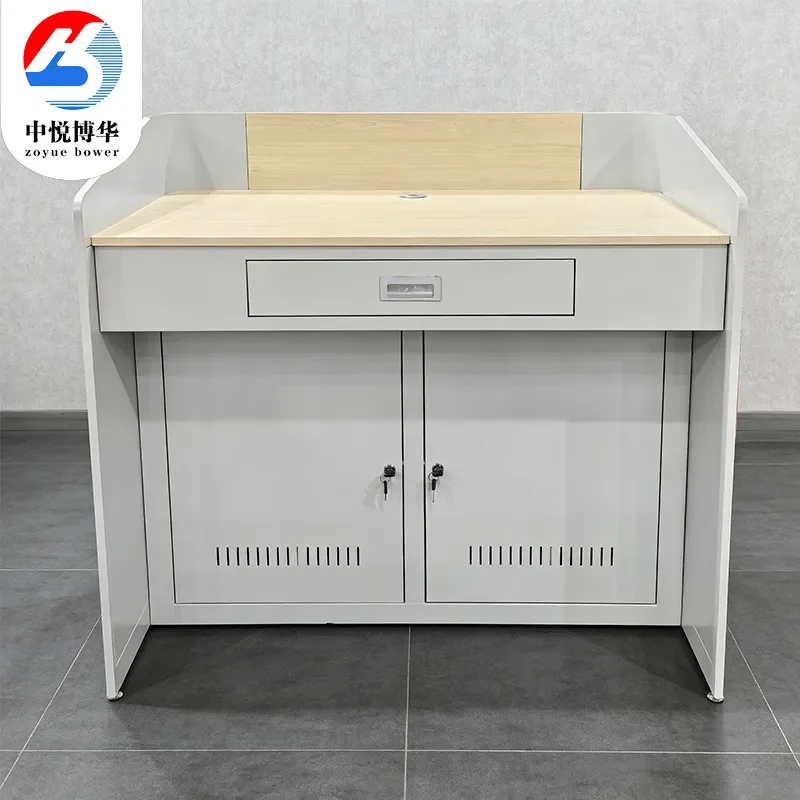 Multimedia Steel Podium Multifunctional Teaching Lectern for School Classroom Teacher Lecture Table Desk
