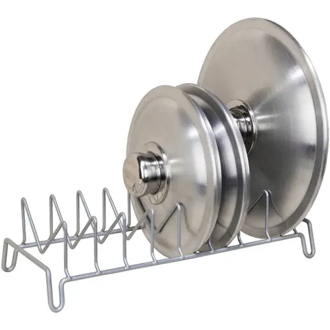 ढक्कन आयोजक रैक बर्तन पैन और ढक्कन खुले तार डिजाइन सुखाने रैक प्लेटें कटोरे मजबूत मुक्त खड़े भंडारण समाधान 10 best sales प्लेट भंडारण - №2