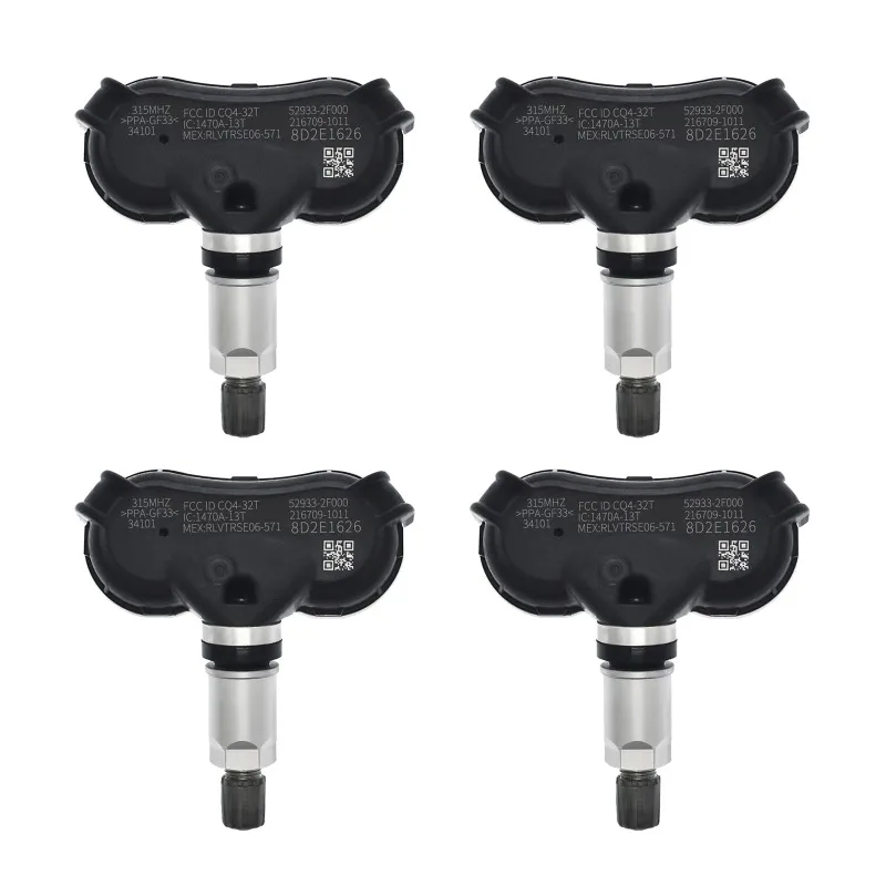 

4 шт. 52933-2F000 TPMS монитор давления в шинах, датчик 315 МГц для Hyundai Accent Sonata Tucson Kia Rio Sportage