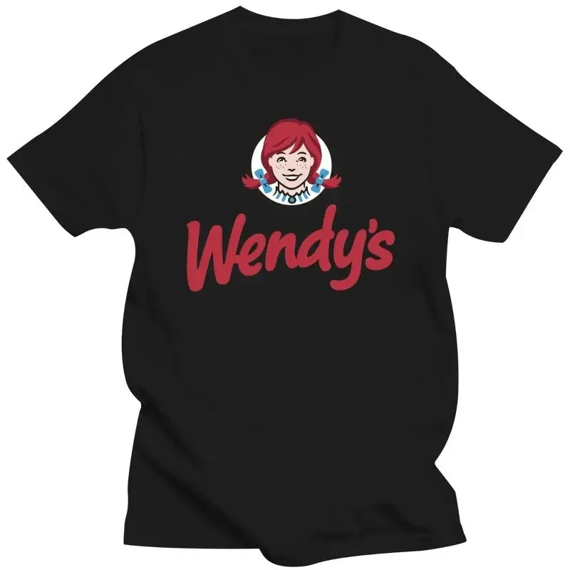 New Wendys Fast Food Restaurant Logo Men'S T Shirt Fast Food Logo Men'S Restaurant Wendys  O Neck T-shirts Summer Hip Hop Tshirt